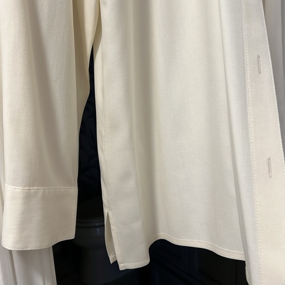 J. Jill cream color silk blouse (worn once) - Picture 2 of 5